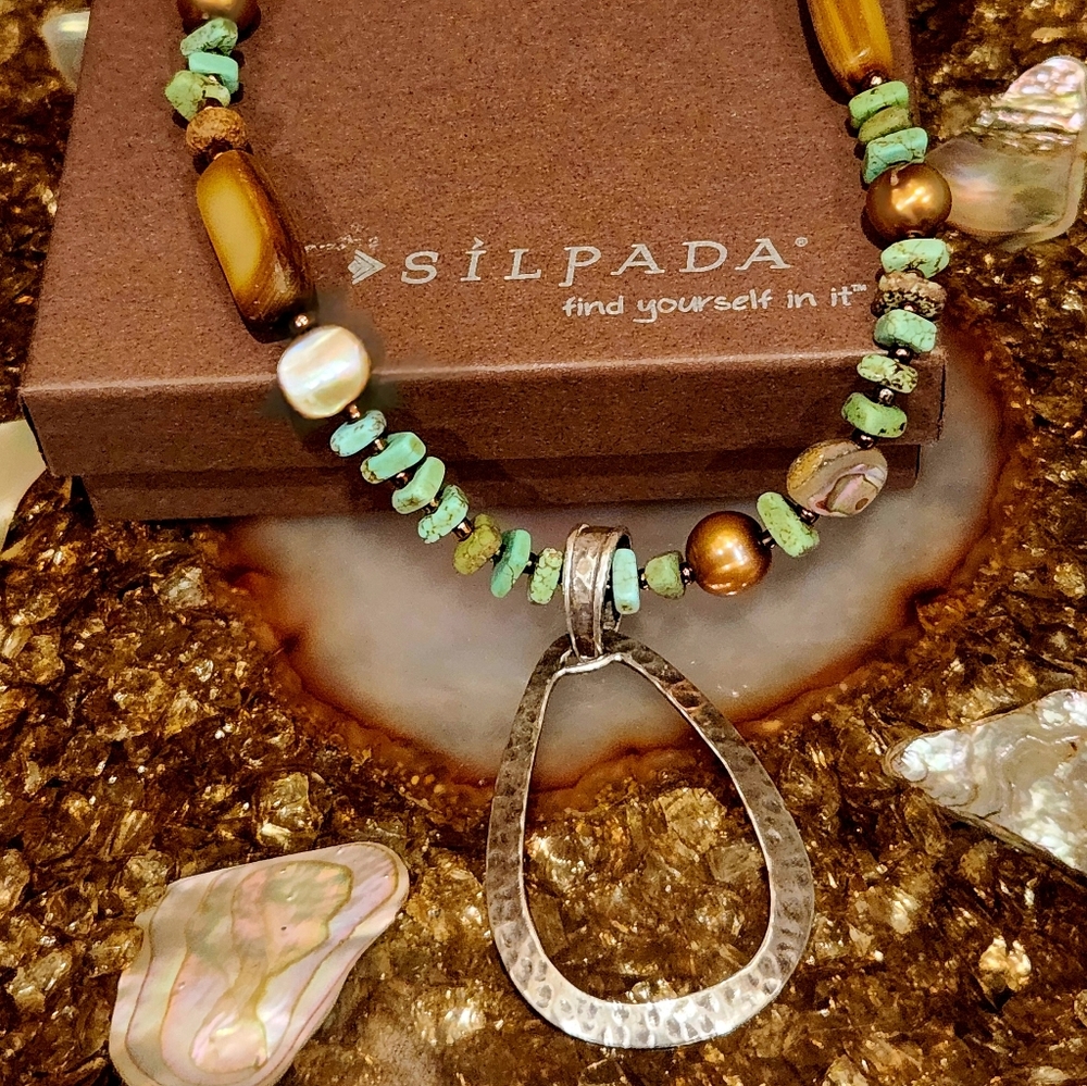 Silpada Sterling Silver Howlite Necklace